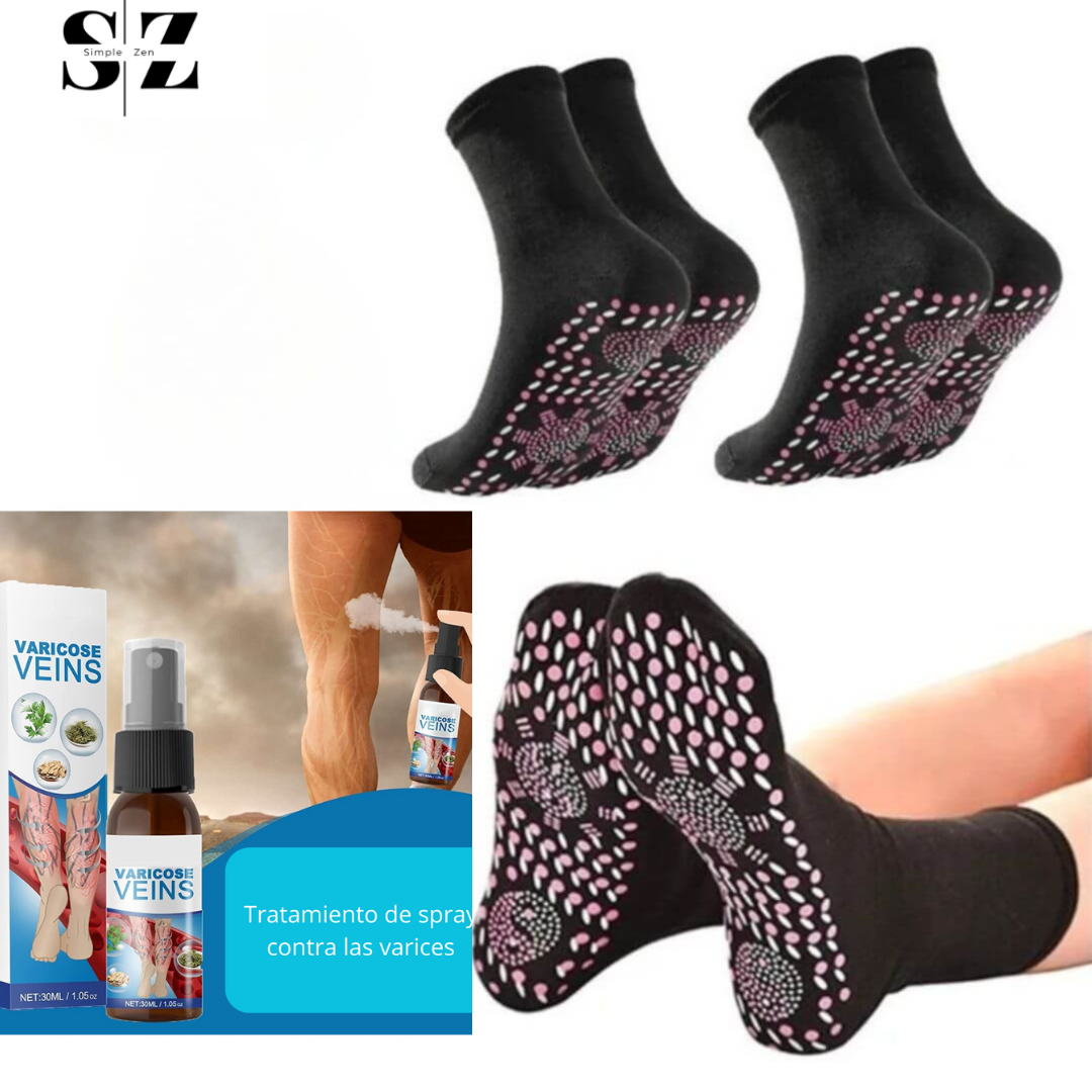 ZenVarix™ los únicos calcetines que eliminan tu hinchazón y varices de piernas + Spray Varices GRATIS